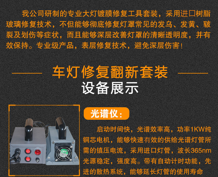 汽車車燈霧化翻新修復一體套裝詳情介紹