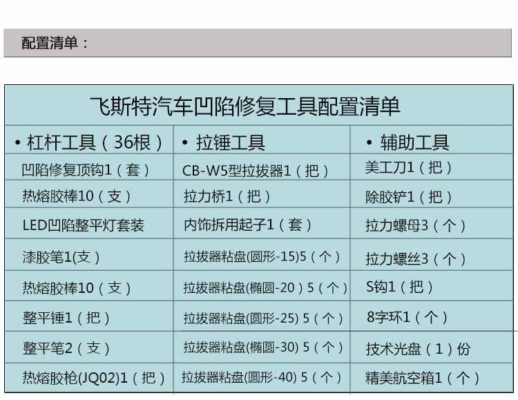 免噴漆凹陷修復(三合一)工具介紹
